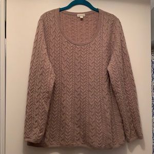 Cashmere Cable Knit Sweater L